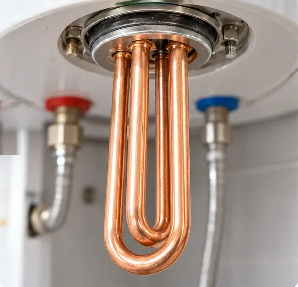 After softening: Clean copper element for better heating performance.