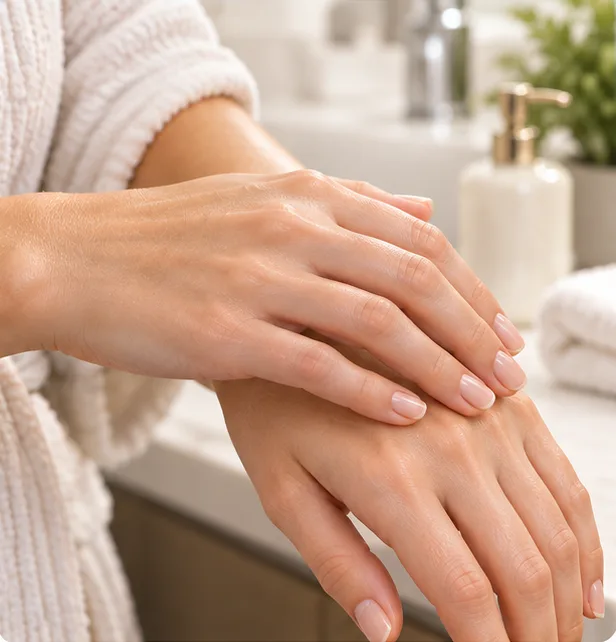 After softening: Softer water helps skin feel smoother and calmer.