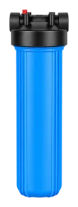 20-inch jumbo pre-filter housing with a blue bowl and black cap
