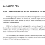 ORG catalogue page: Alkaline Pen, how it works