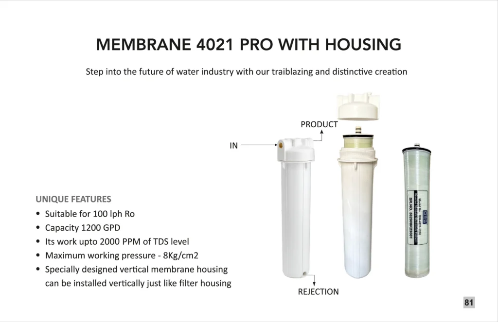 ORG catalogue page: membrane 4021 PRO with housing