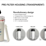 ORG catalogue page: transparent pre-filter housing