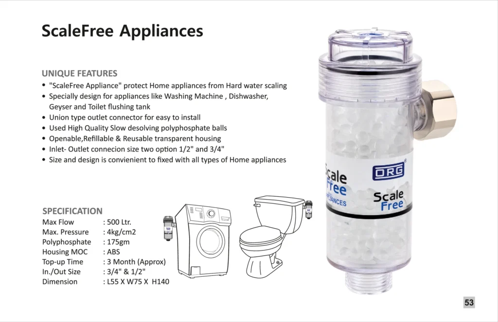 ORG catalogue page: ScaleFree Appliances specification