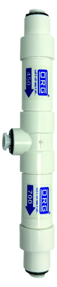 ORG flow restrictor for high-recovery RO systems