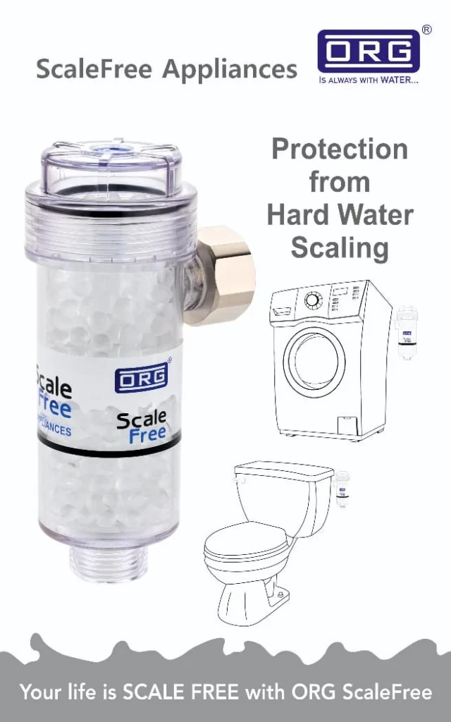ORG ScaleFree Appliances poster: protection from hard water scaling
