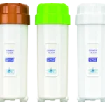 ORG opaque pre-filter housings with grey, copper, green, white and sky-blue caps
