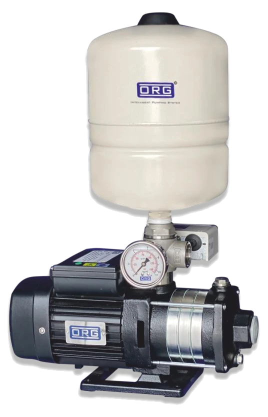 ORG traditional pressure pump with pressure tank, gauge and five-way connector