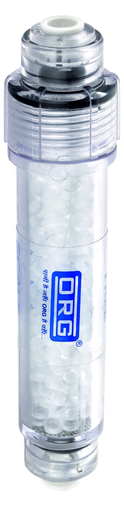 ORG RO ScaleFree transparent housing filled with polyphosphate balls