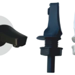 ORG water tank inlets in black and white with a wall elbow